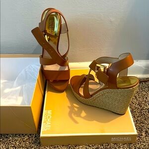 Michael Kors Caramel Wedge Sandals